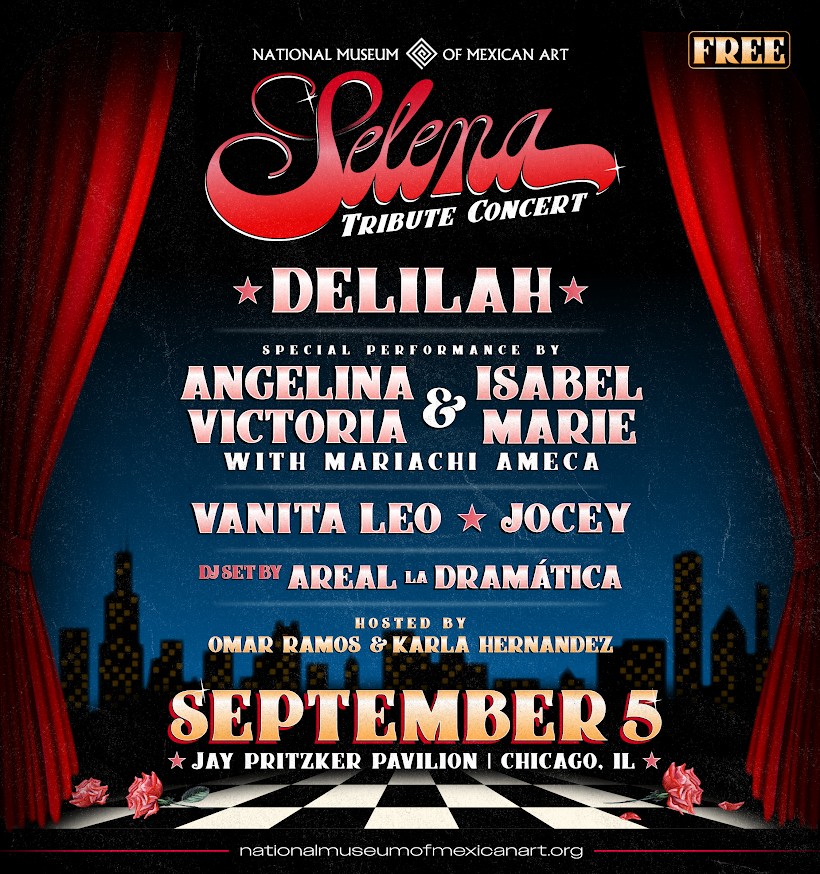 2025 Selena Tribute Concert poster featuring Mariachi Ameca